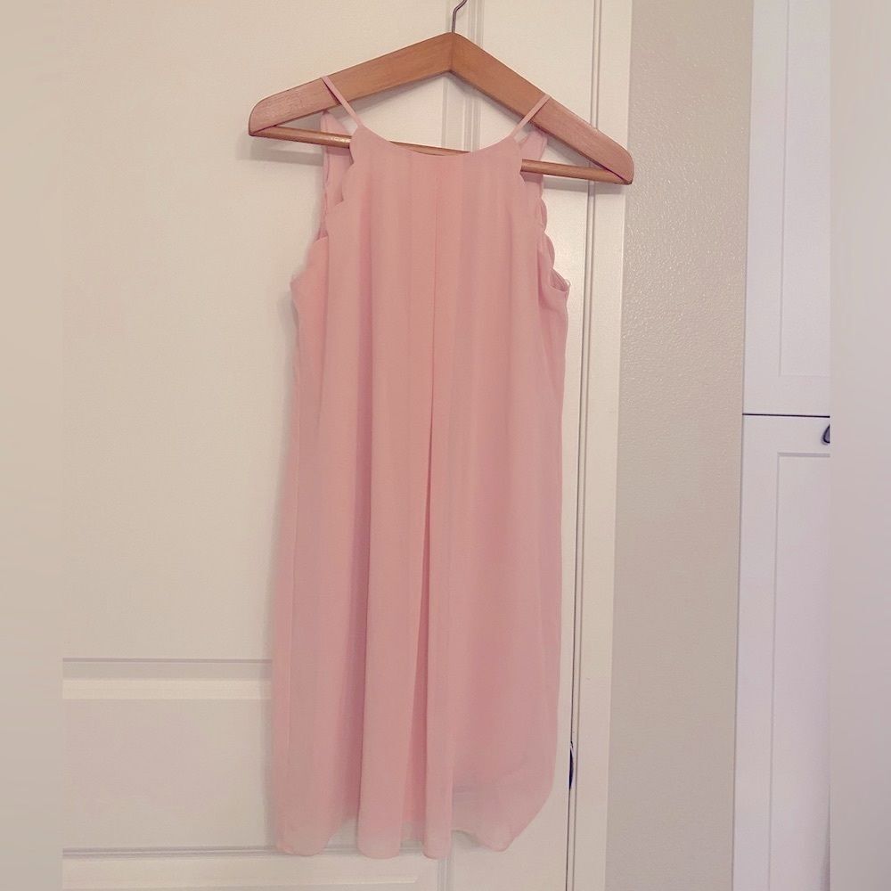 A. Byer Scalloped Chiffon Dress